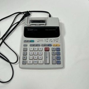 Sharp EL-1801V 12 Digit 2 Color Printing Electronic‎ Calculator w/power cord EUC